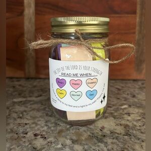 Scripture verse jars- over 20 versus per jar. Brand new. Christmas gifts.